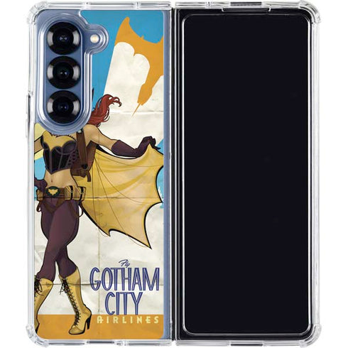 DC Comics Bombshells Batgirl- Fly Gotham City Airlines Galaxy Z Fold6 Clear Case