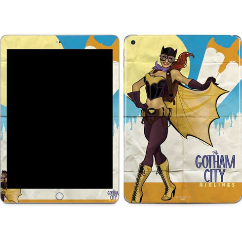 DC Comics Bombshells Batgirl- Fly Gotham City Airlines Apple iPad Skin