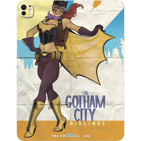 DC Comics Bombshells Batgirl- Fly Gotham City Airlines iPad Pro 13in M4 (2024) Skin