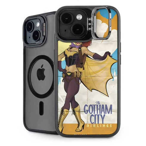 DC Comics Bombshells Batgirl- Fly Gotham City Airlines iPhone 14 Kickstand Case
