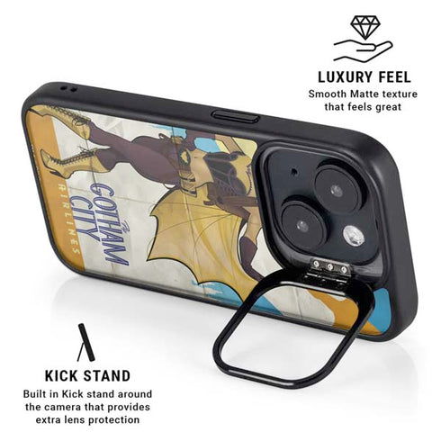 DC Comics Bombshells Batgirl- Fly Gotham City Airlines iPhone 14 Kickstand Case