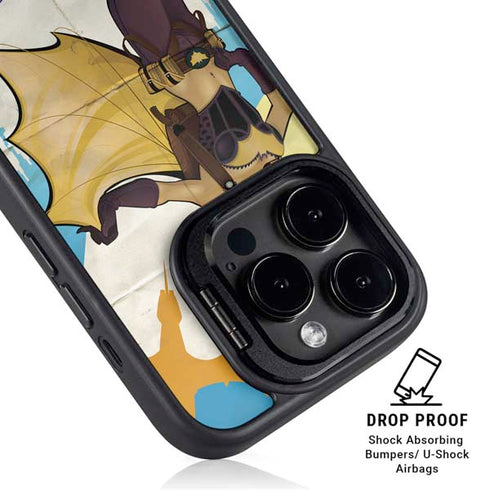 DC Comics Bombshells Batgirl- Fly Gotham City Airlines iPhone 14 Pro Kickstand Case