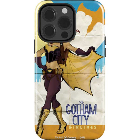 DC Comics Bombshells Batgirl- Fly Gotham City Airlines iPhone 15 Pro Impact Case