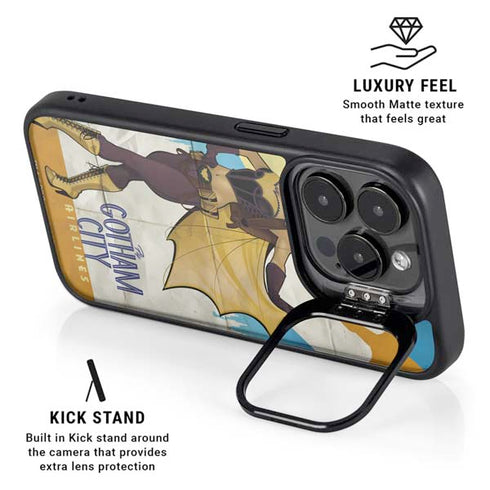 DC Comics Bombshells Batgirl- Fly Gotham City Airlines iPhone 15 Pro Kickstand Case