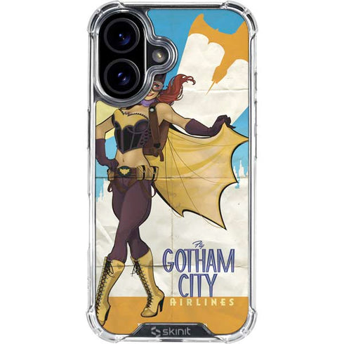 DC Comics Bombshells Batgirl- Fly Gotham City Airlines iPhone 16 Clear Case