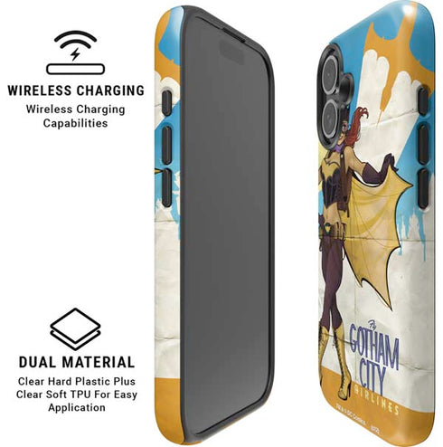 DC Comics Bombshells Batgirl- Fly Gotham City Airlines iPhone 16 Magsafe Impact Case