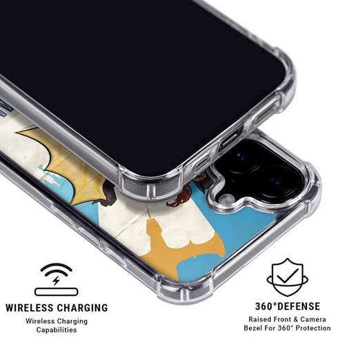 DC Comics Bombshells Batgirl- Fly Gotham City Airlines iPhone 16 Plus Clear Case