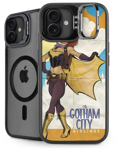 DC Comics Bombshells Batgirl- Fly Gotham City Airlines iPhone 16 Plus Kickstand Case