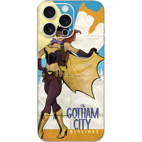 DC Comics Bombshells Batgirl- Fly Gotham City Airlines iPhone 16 Pro Max Skin