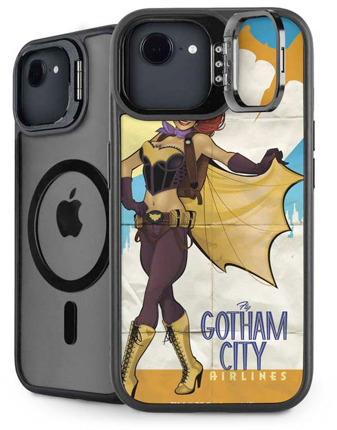 DC Comics Bombshells Batgirl- Fly Gotham City Airlines iPhone 16e Kickstand Case