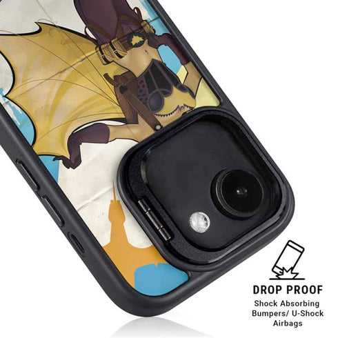 DC Comics Bombshells Batgirl- Fly Gotham City Airlines iPhone 16e Kickstand Case