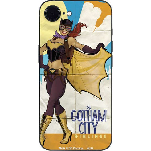 DC Comics Bombshells Batgirl- Fly Gotham City Airlines iPhone 16e Skin