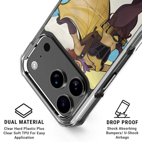 DC Comics Bombshells Batgirl- Fly Gotham City Airlines iPhone 18 Pro Clear Case