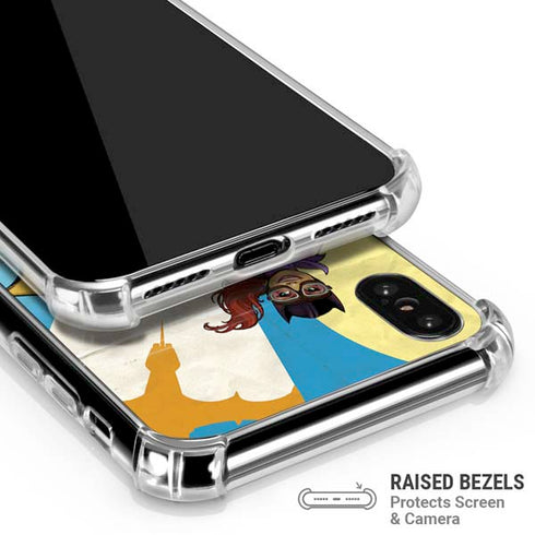 DC Comics Bombshells Batgirl- Fly Gotham City Airlines iPhone X/XS Clear Case