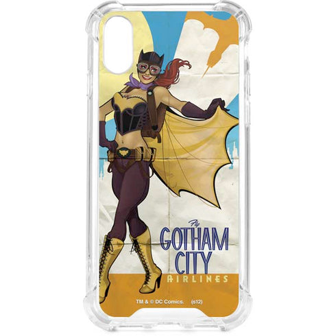 DC Comics Bombshells Batgirl- Fly Gotham City Airlines iPhone XS Clear Case