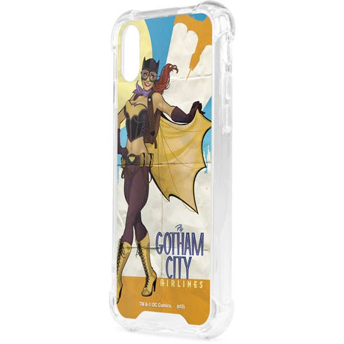 DC Comics Bombshells Batgirl- Fly Gotham City Airlines iPhone XS Clear Case