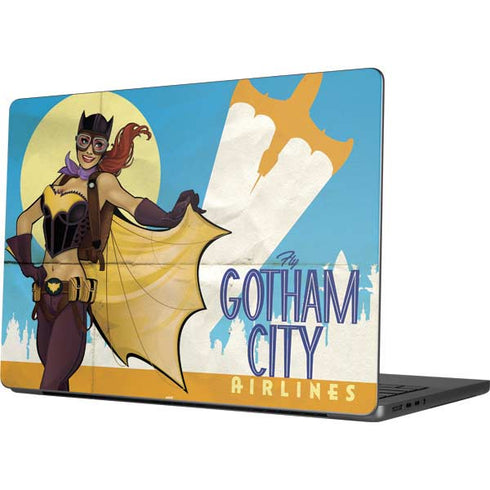 DC Comics Bombshells Batgirl- Fly Gotham City Airlines Apple MacBook Pro 14-inch Skin