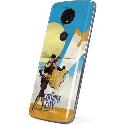 DC Comics Bombshells Batgirl- Fly Gotham City Airlines Moto E5 Plus Skin