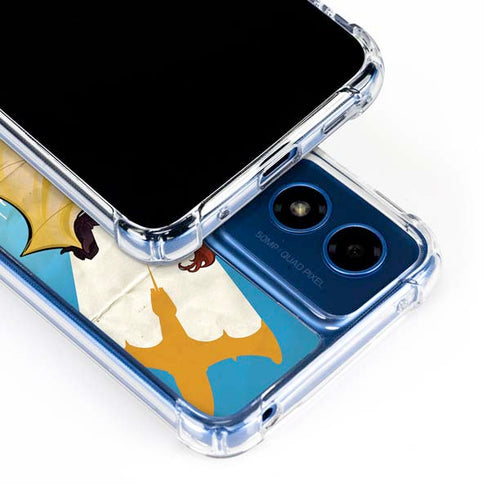 DC Comics Bombshells Batgirl- Fly Gotham City Airlines Moto G 5G (2024) Clear Case