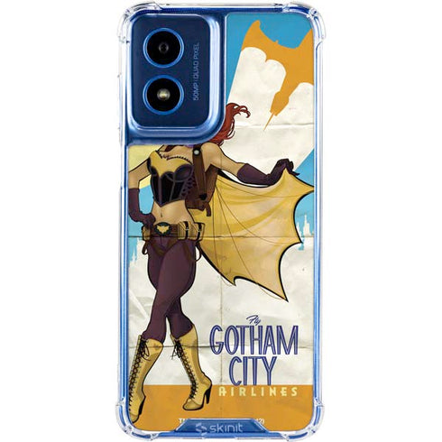 DC Comics Bombshells Batgirl- Fly Gotham City Airlines Moto G Play 4G (2024) Clear Case