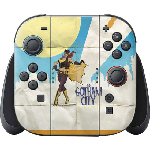 DC Comics Bombshells Batgirl- Fly Gotham City Airlines Nintendo Switch 2 (2025) Joy-Con Controller Skin