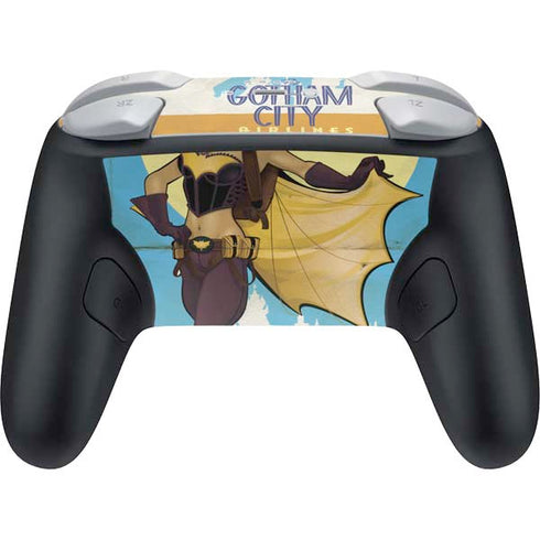 DC Comics Bombshells Batgirl- Fly Gotham City Airlines Nintendo Switch 2 (2025) Pro Controller Skin