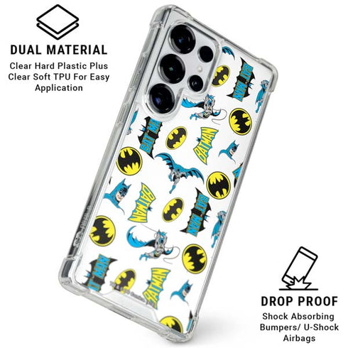 DC Comics Batman Classic Art Print Galaxy S25 Ultra Clear Case