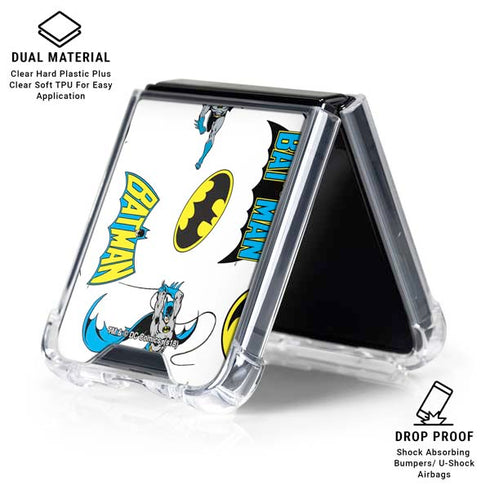DC Comics Batman Classic Art Print Galaxy Z Flip6 Clear Case