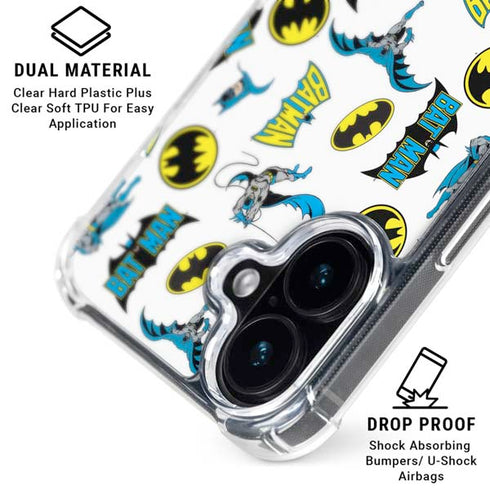 DC Comics Batman Classic Art Print iPhone 16 Plus Clear Case