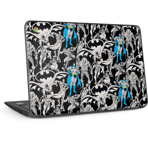 DC Comics Batman Characters Action Poses Print HP Chromebook Skin
