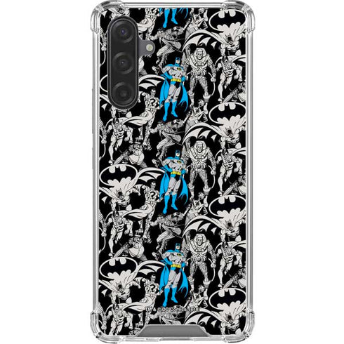 DC Comics Batman Characters Action Poses Print Galaxy A17 Clear Case