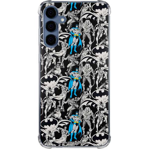 DC Comics Batman Characters Action Poses Print Galaxy A35 5G Clear Case