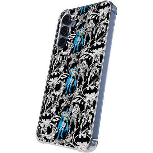DC Comics Batman Characters Action Poses Print Galaxy A35 5G Clear Case
