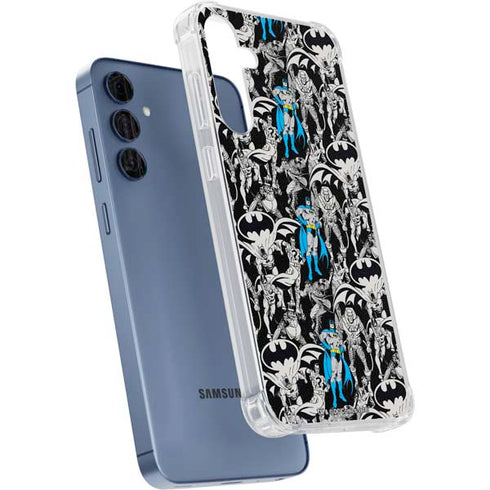 DC Comics Batman Characters Action Poses Print Galaxy A35 5G Clear Case