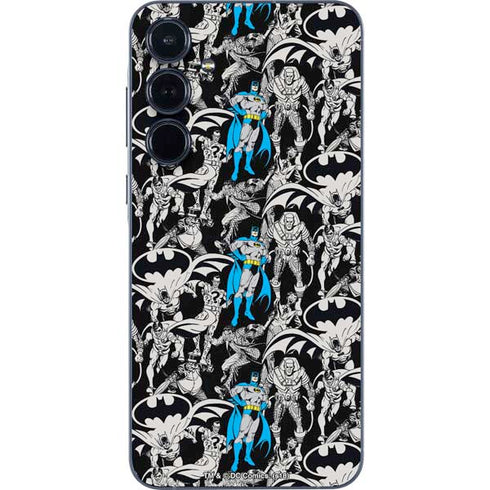 DC Comics Batman Characters Action Poses Print Galaxy A35 5G Skin