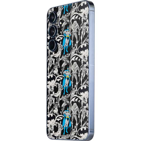 DC Comics Batman Characters Action Poses Print Galaxy A35 5G Skin