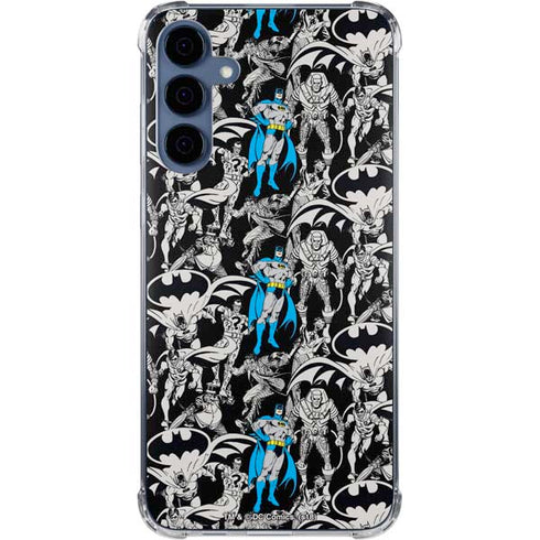 DC Comics Batman Characters Action Poses Print Galaxy A55 5G Clear Case