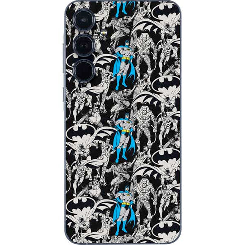 DC Comics Batman Characters Action Poses Print Galaxy A55 5G Skin