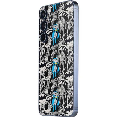 DC Comics Batman Characters Action Poses Print Galaxy A55 5G Skin