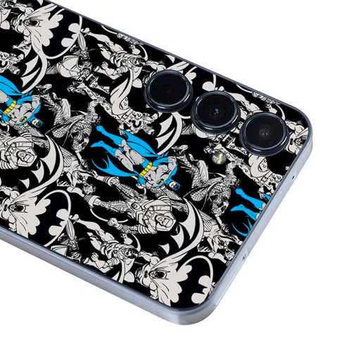 DC Comics Batman Characters Action Poses Print Galaxy A55 5G Skin