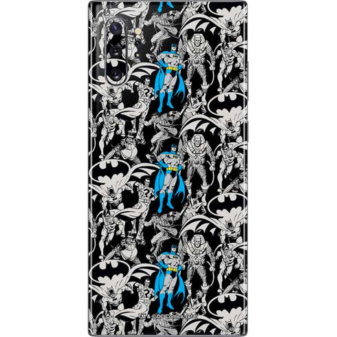DC Comics Batman Characters Action Poses Print Galaxy Note 10 Plus Skin