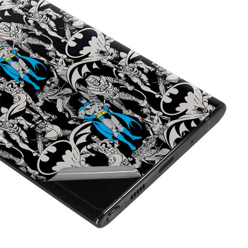 DC Comics Batman Characters Action Poses Print Galaxy Note 10 Plus Skin