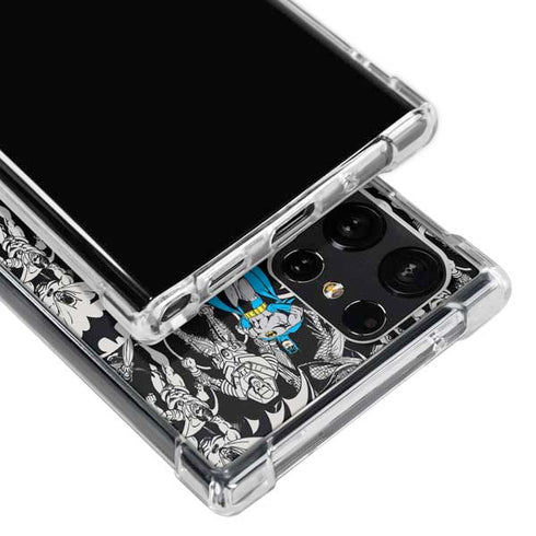 DC Comics Batman Characters Action Poses Print Galaxy S23 Ultra Clear Case