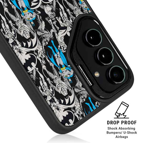 DC Comics Batman Characters Action Poses Print Galaxy S24 FE Kickstand Case