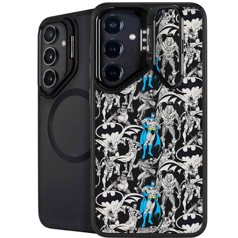 DC Comics Batman Characters Action Poses Print Galaxy S25 Kickstand Case