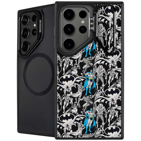 DC Comics Batman Characters Action Poses Print Galaxy S24 Ultra Kickstand Case