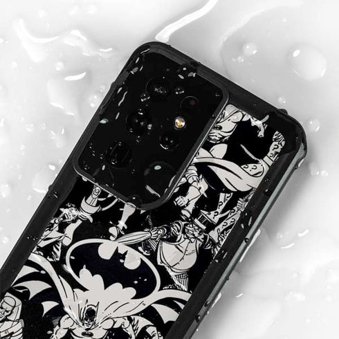 DC Comics Batman Characters Action Poses Print Galaxy S24 Ultra Waterproof Case