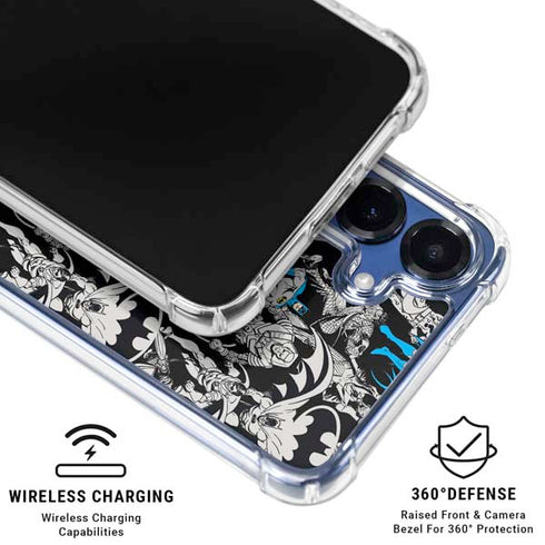 DC Comics Batman Characters Action Poses Print Galaxy S25 Clear Case