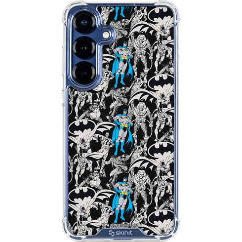 DC Comics Batman Characters Action Poses Print Galaxy S25 Plus Clear Case