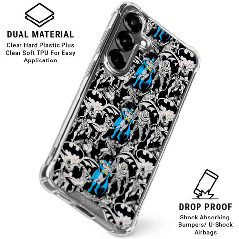 DC Comics Batman Characters Action Poses Print Galaxy S26 Plus Clear Case